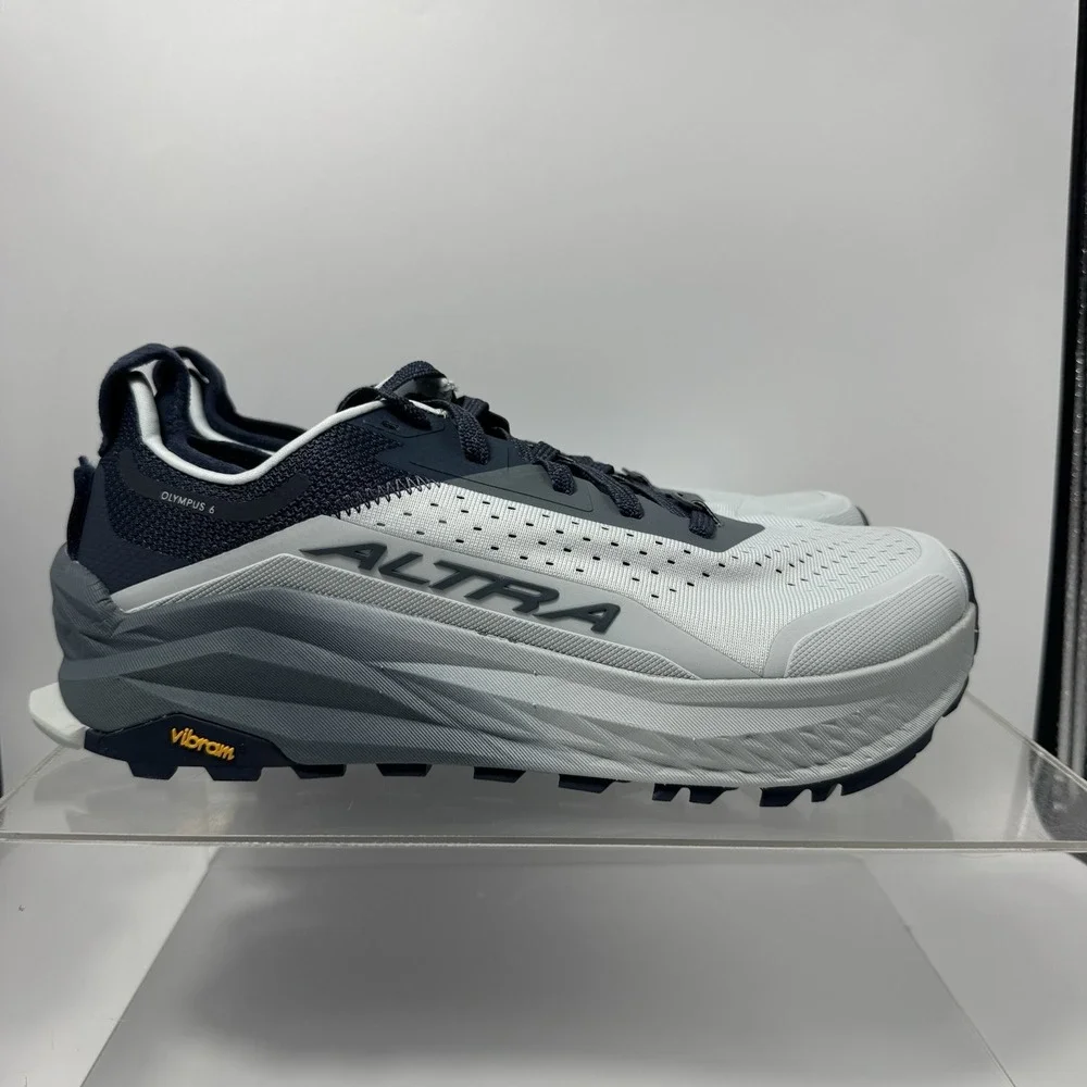 Brand New Altra Olympus 6 Trail AL0A85NJ442 Blue Grey Hiking Shoe Men's Size 8.5